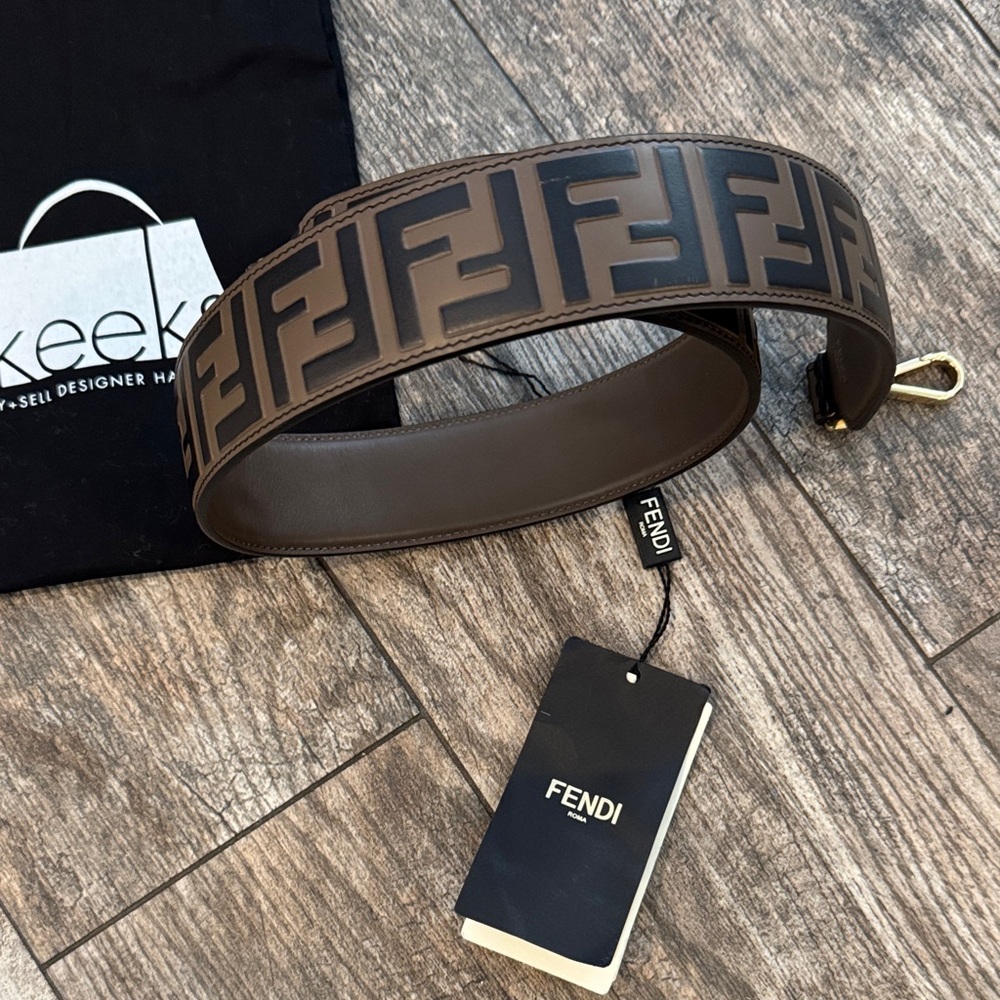 Fendi Brown Leather strap you strap